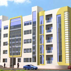 1004 12 floor building design ,plot size (22mx52m)