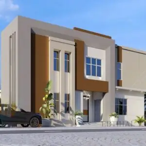 Modern house design with complete architectural and structural details