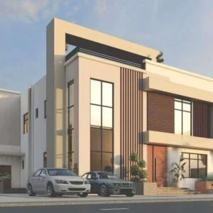 Modern house design with complete architectural and structural details
