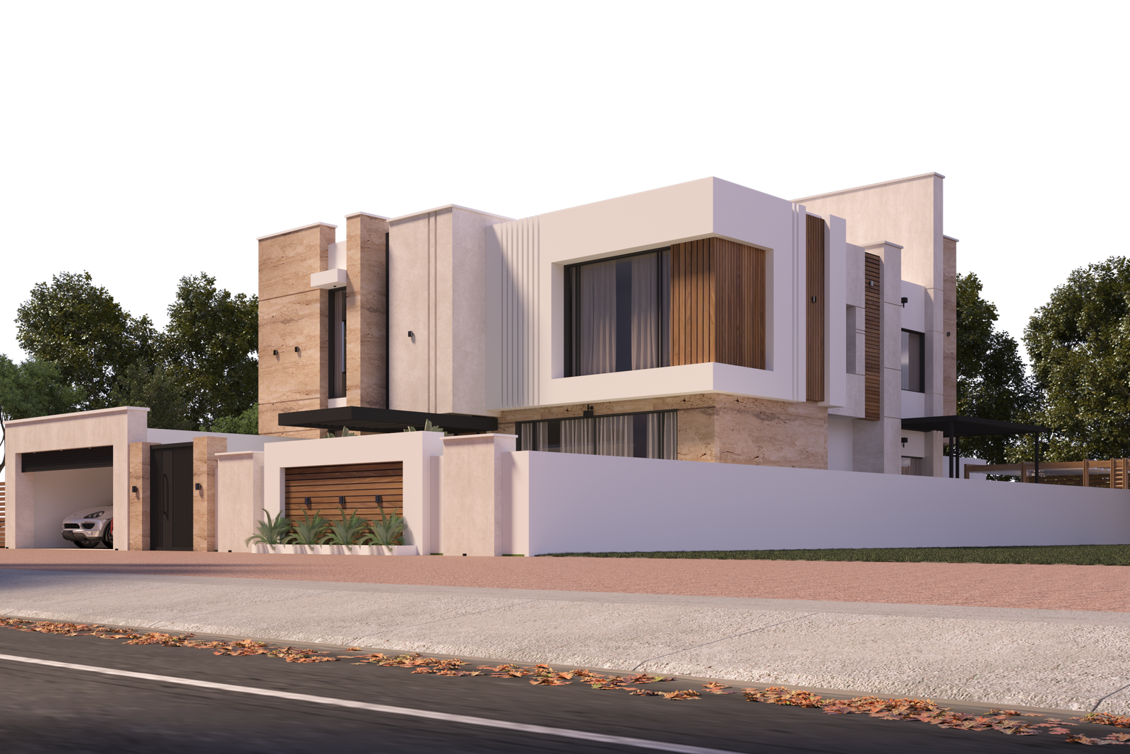 three floor modern house design,plot size( 22 m x 32 m)