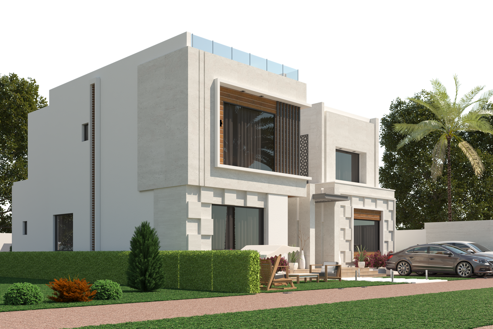 three floor modern house design,plot size( 19 m x 33 m) (copy)