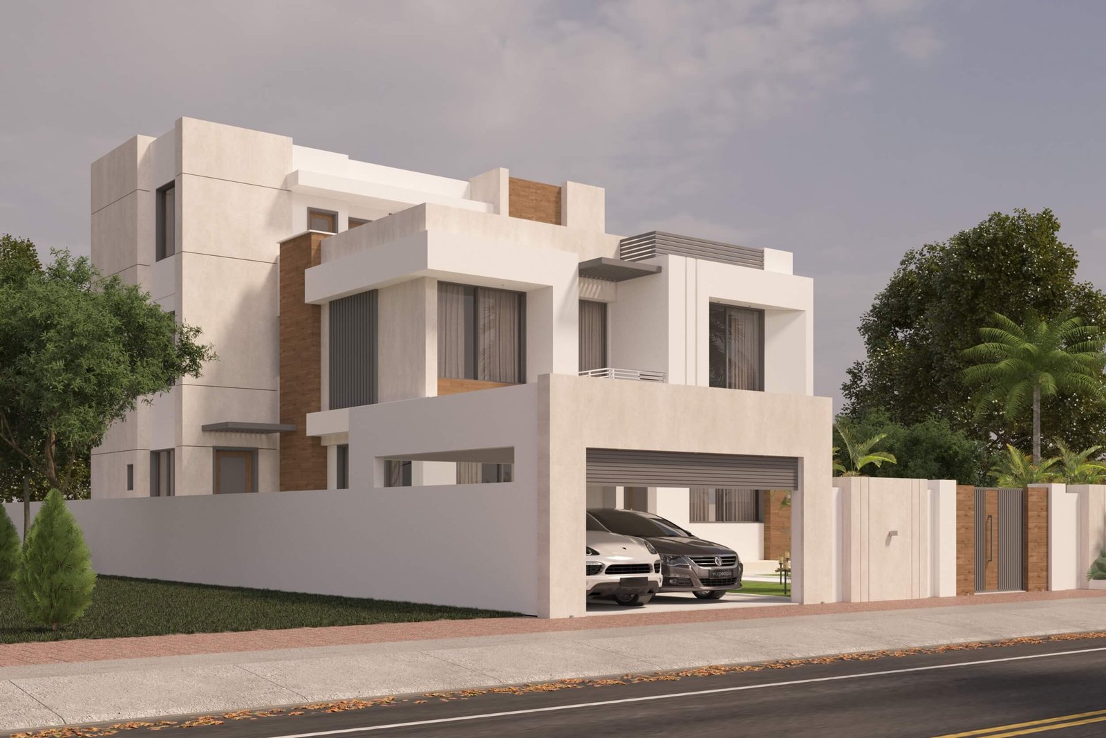 three floor modern house design,plot size( 20 m x 30 m) (copy)
