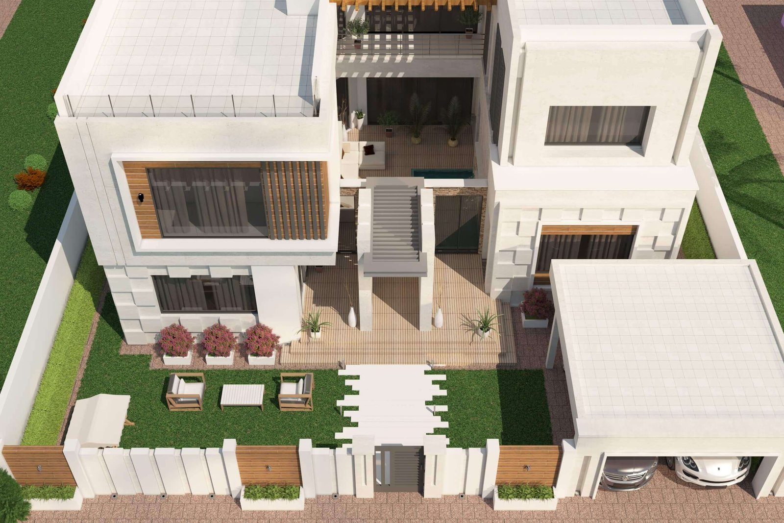 two floor modern house design,plot size( 21 m x 30 m)