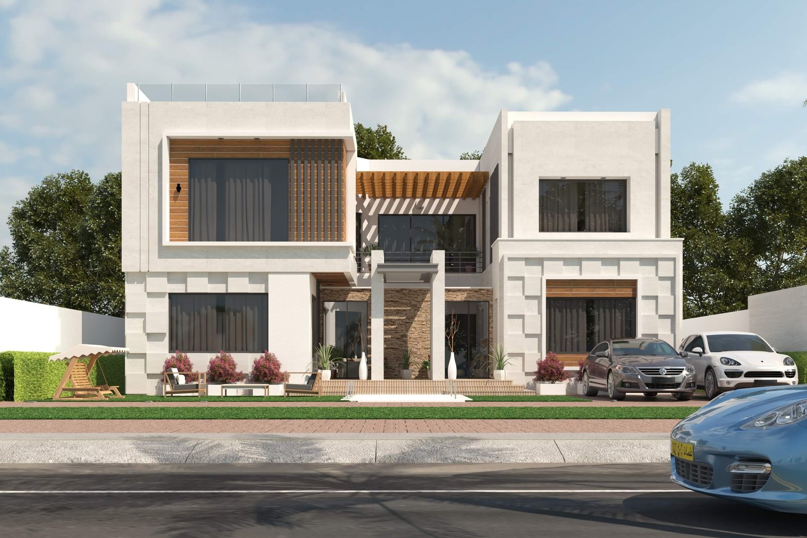 two floor modern house design,plot size( 21 m x 30 m)