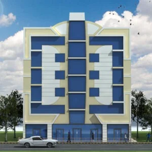 1007 7 floor building design ,plot size (25mx20m)