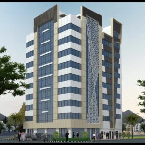 1010 10 floor building design +basement,plot size (25mx20m)