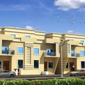 three floor modern house design (4 house), plot size 40 m x 25 m