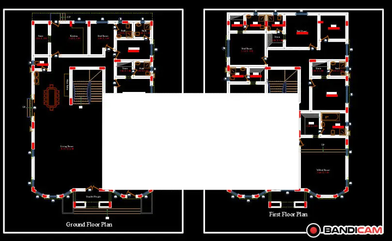 two floor modern house design , plot size 18 m x 30 m