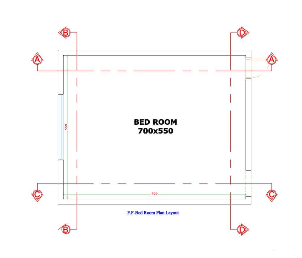 506 modren bed room interior design, size (7.00mx5.50m)