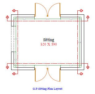 540 family hall interior design,size (5.00mx7.00m) (copy)