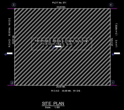 1002 11 floor building design ,plot size (25mx20m)