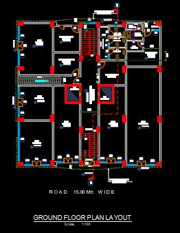 1003 12 floor building design ,plot size (20mx25m)