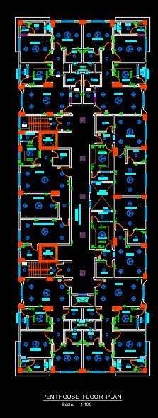 1004 12 floor building design ,plot size (22mx52m)
