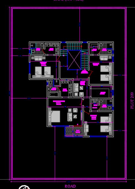 three floor modern house design,plot size( 20 m x 30 m) (copy)