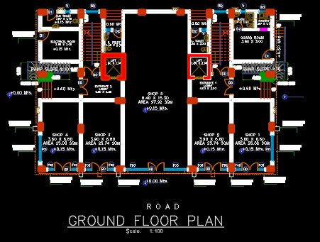 1012 5 floor building design,plot size (28mx22m)