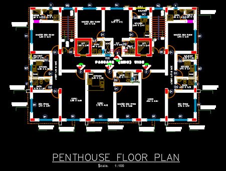 1012 5 floor building design,plot size (28mx22m)