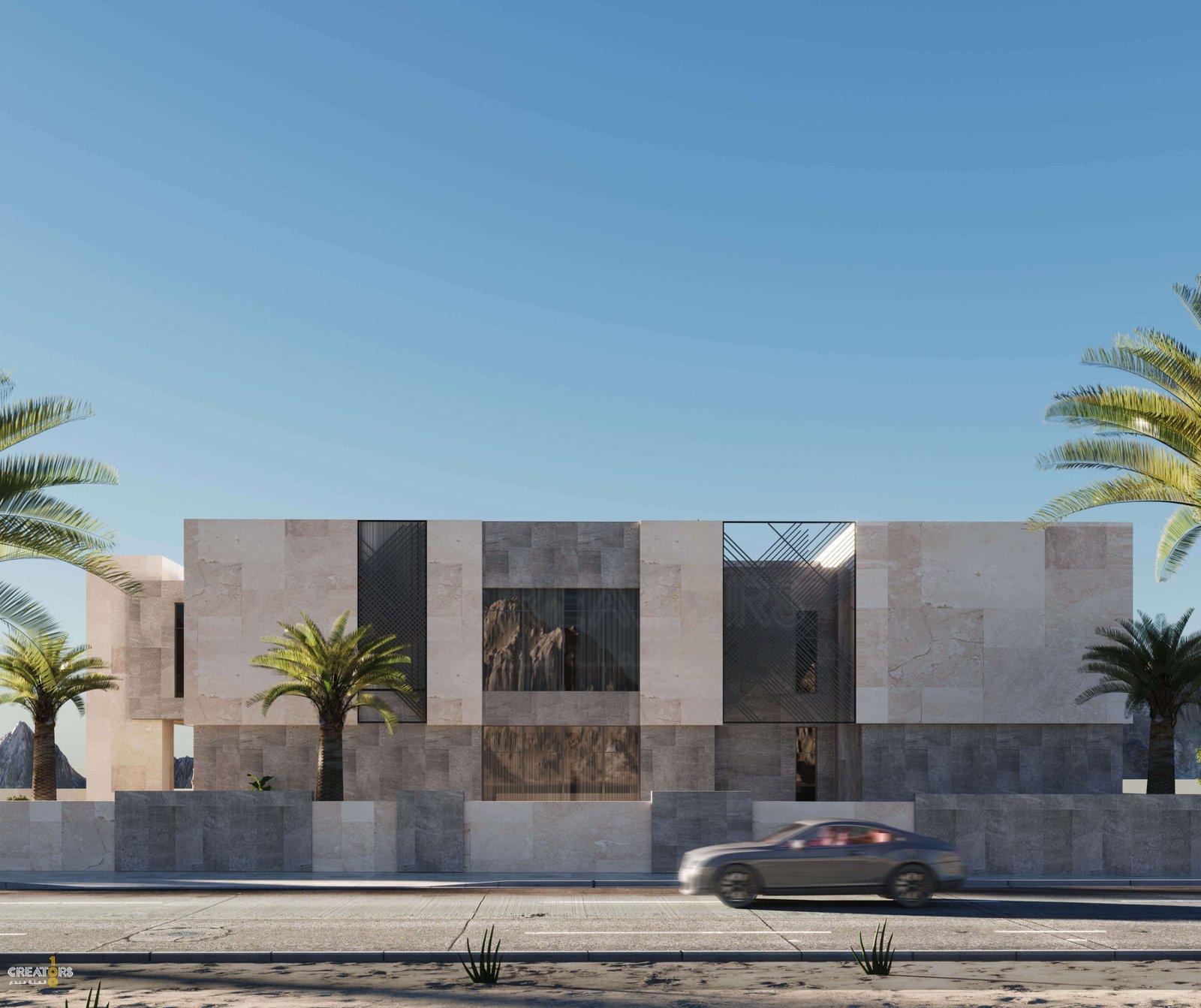 two floor modern house design , plot size 25 m x 35 m