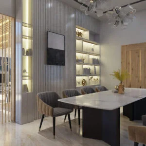 510 modern dinning interior design, size (5.50mx4.00m)