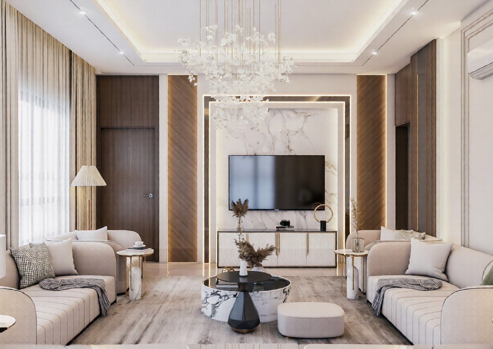 548 family hall interior design,size (6.00mx5.50m) (copy)