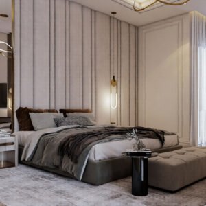 530 bed room interior design,size (5.20mx6.90m)