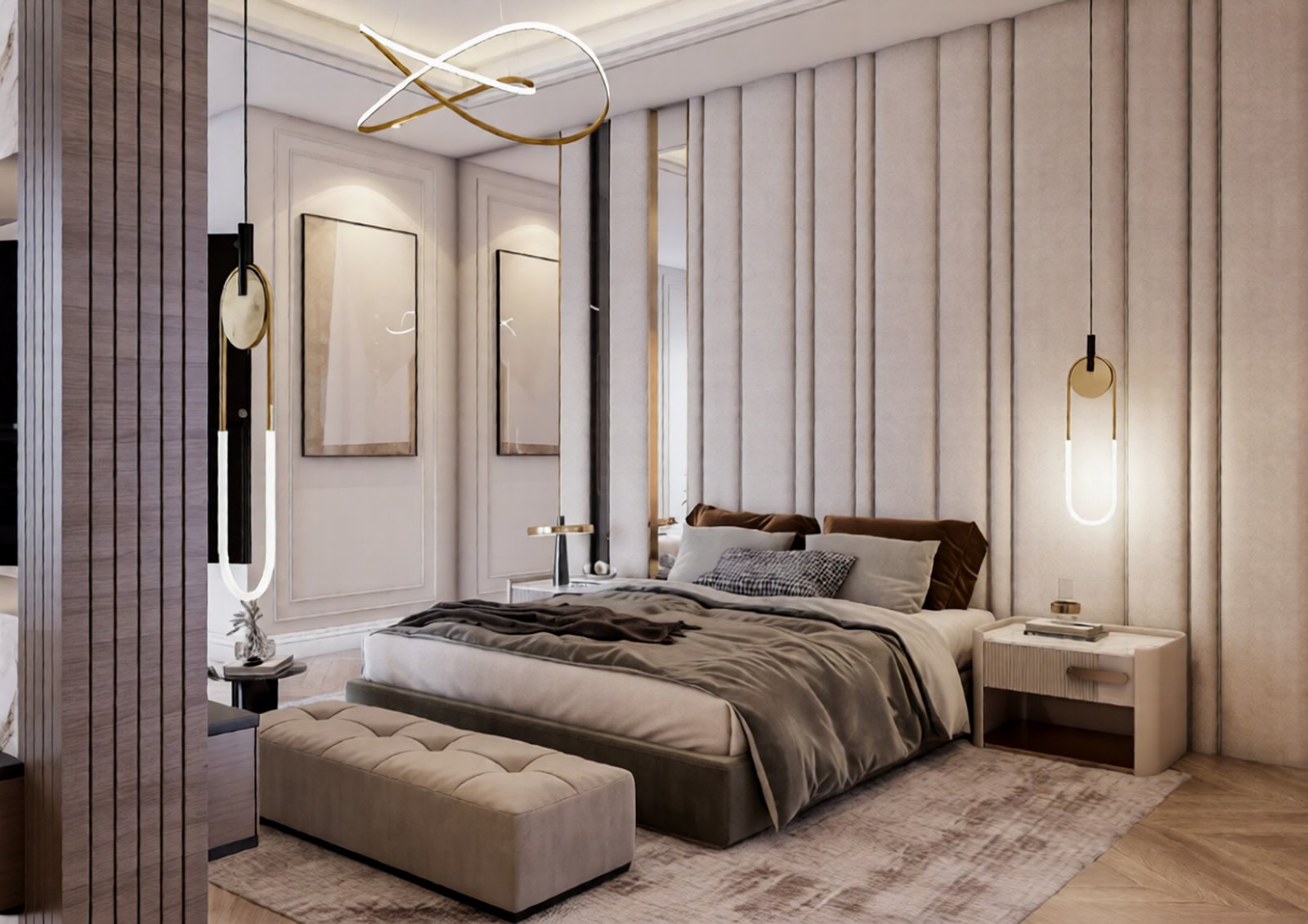 530 bed room interior design,size (5.20mx6.90m)