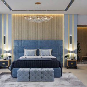 512 modern guest room interior design, size (5.20mx6.00m)