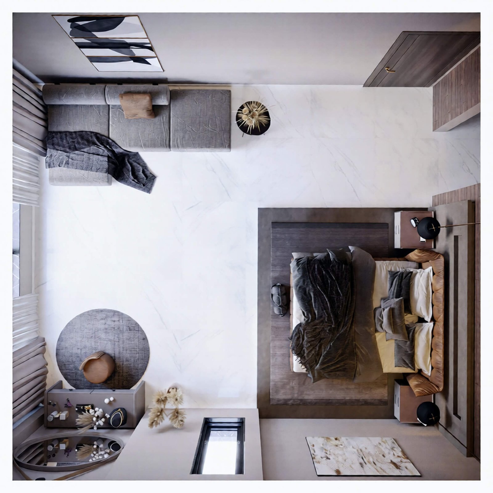 522 bed room interior design,size (5.00mx6.00m) (copy)