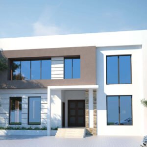 two floor modern house design , plot size 22 m x 30 m