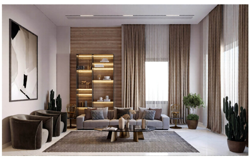 525-Family Hall Interior Design,Size (3.80mX5.50m) | Design Expert 360