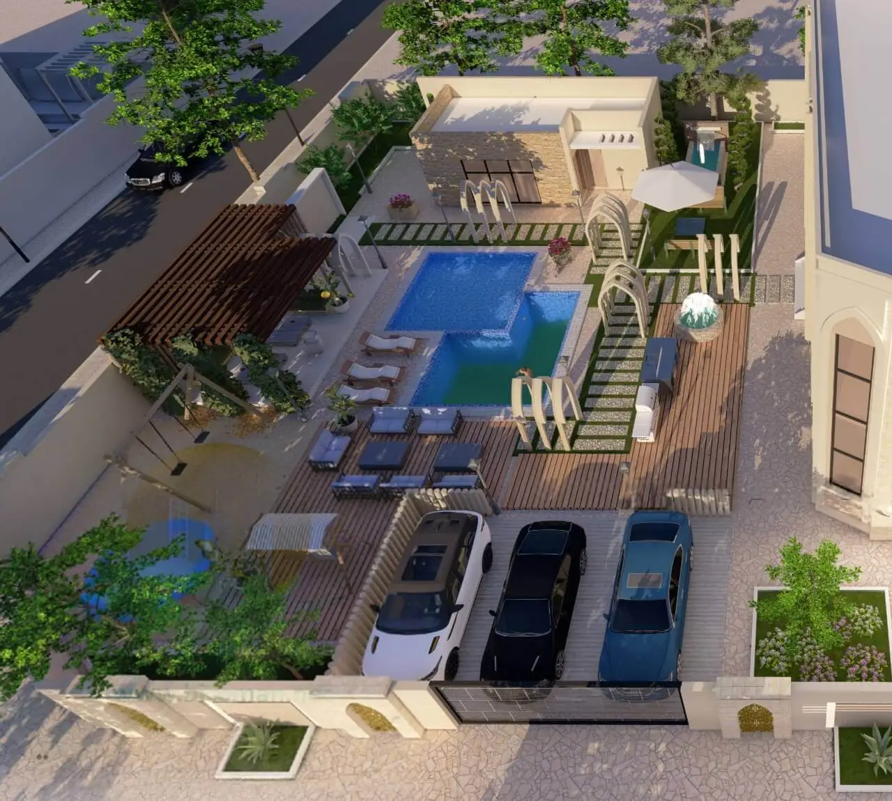 two floor modern house design , plot size 18 m x 30 m