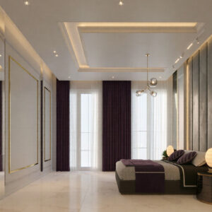 633-Master Bed Room, Interior Design, Size(4.40mx5.40m)