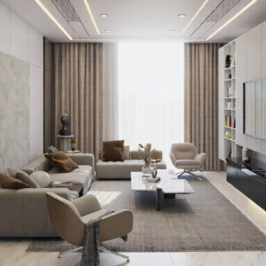 607-Sitting Room, Interior Design, Size(4.00mx6.70m)