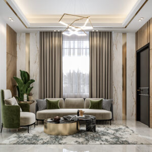 597 -Family Hall, Interior Design, Size(3.90mx3.40m)