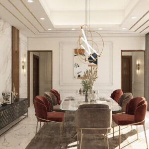 619-Dining Hall, Interior Design, Size(4.70mx5.50m)