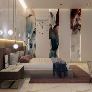627-Master Bed Room, Interior Design, Size(6.00mx6.00m)